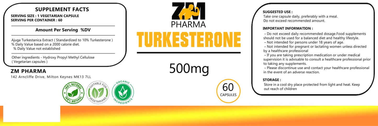 ZM Pharma Turkesterone - 60 Capsules